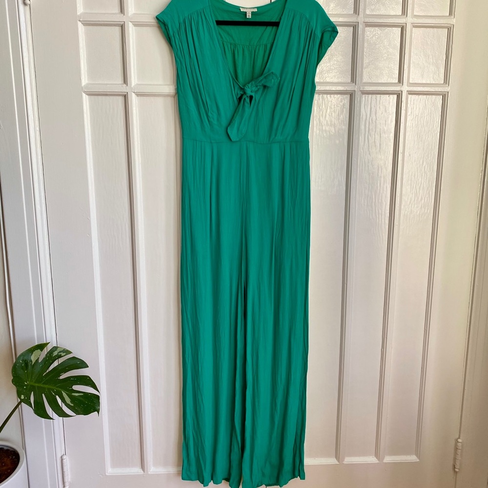 Anthropologie Harlyn Kelly Green Jumpsuit